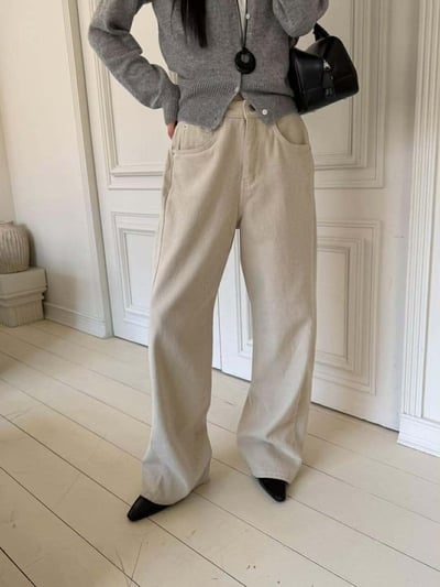 米色丹寧長褲5