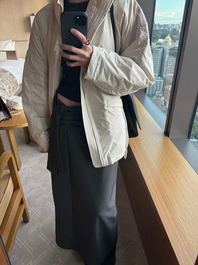 可束素面鋪棉外套 ( 2色 )4