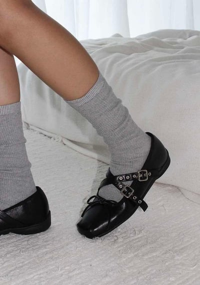 交叉帶芭蕾舞鞋5