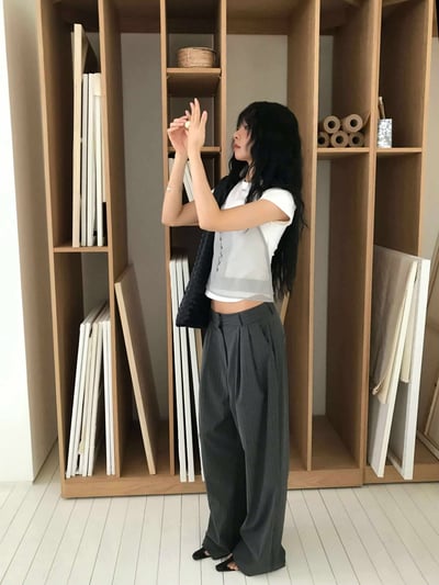 條紋雙摺西裝褲 ( 2色 / 少量現貨 )13