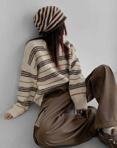 羊毛條紋堆堆帽 ( 5色 / 少量現貨 )19