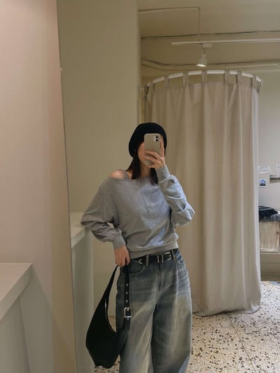 露肩縮袖上衣 ( 3色 / 少量現貨 )5