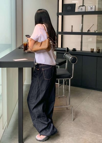 側邊縫線造型原色褲 ( 現貨 )7