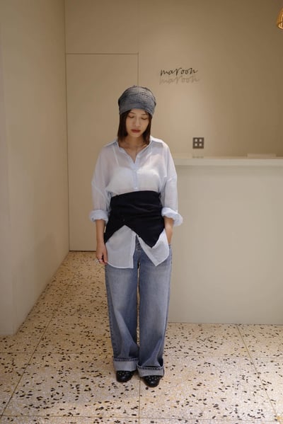 口袋外翻感小直筒褲22