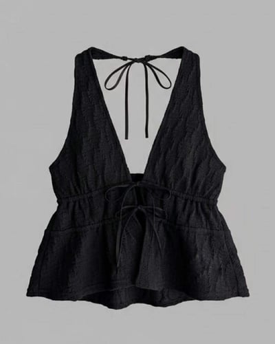 泡泡紗繞頸背心 ( 2色 )13