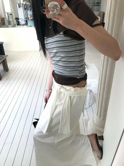 基礎薄款短TEE ( 粉色/咖啡色/杏色 )4