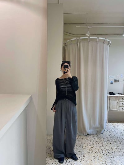 條紋雙摺西裝褲 ( 2色 / 少量現貨 )10