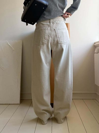 米色丹寧長褲10