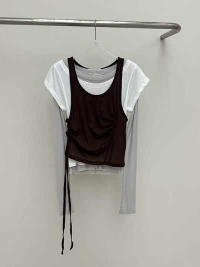 U領短袖上衣 ( 6色 )24