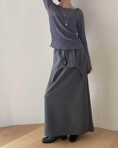 假兩件層次造型棉裙 ( 2色 )17