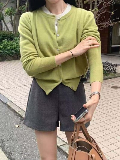 多WAY圓領排釦針織上衣 ( 6色 / 少量現貨 )11