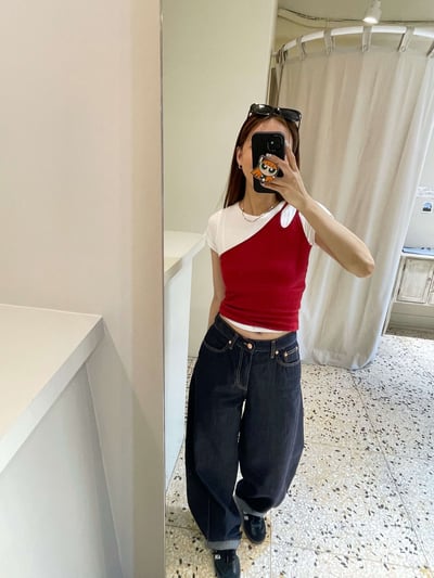 側邊縫線造型原色褲 ( 現貨 )8