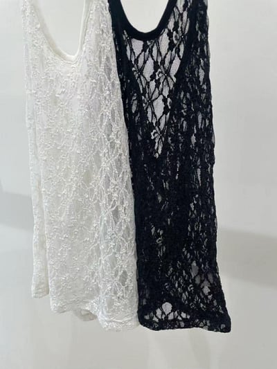 透感蕾絲繞頸背心 ( 2色 )7