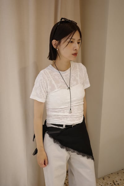 拼接蕾絲三角巾 ( 3色 )21