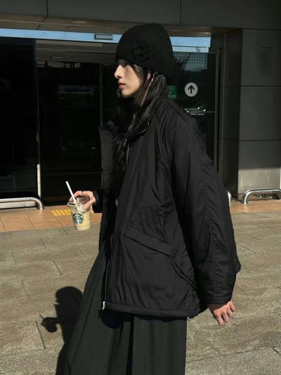 可束素面鋪棉外套 ( 2色 )16