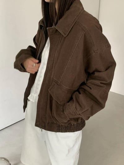 回歸款微廓形夾克 ( 2色 )9