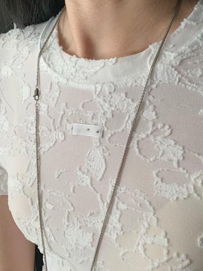 蕾絲花紋短袖上衣 ( 2色 )15