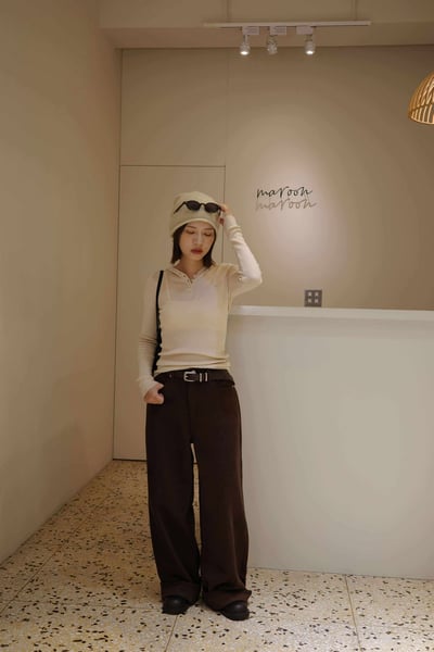 排釦連帽針織上衣 ( 3色 / 少量現貨 )10