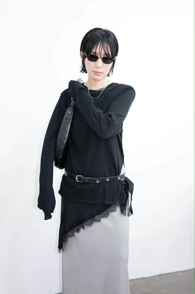 拼接蕾絲三角巾 ( 3色 )19