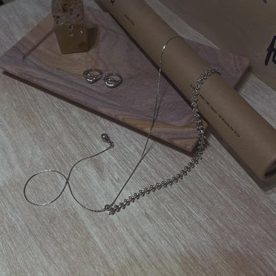 拼接感造型項鍊 ( 2色 / 少量現貨 )1