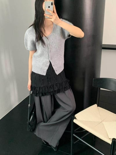 後鬆緊前打摺西褲 ( 3色 )12