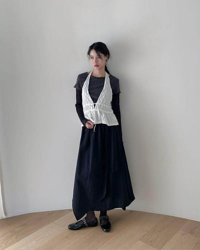 泡泡紗繞頸背心 ( 2色 )10