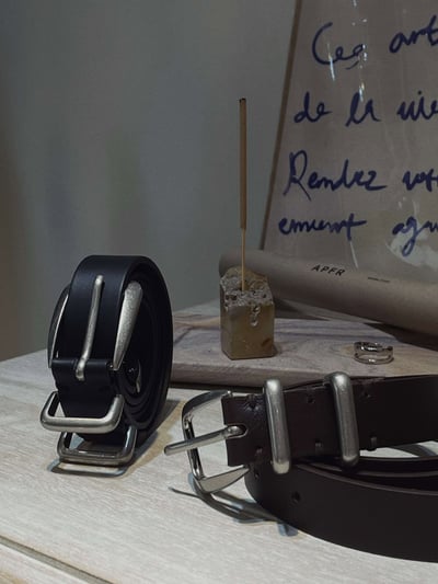 設計師牛皮雙環皮帶 ( 2色 )14