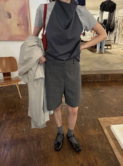 小釦環西裝5分褲 ( 2色 / 少量現貨 )19