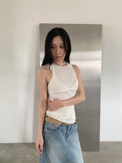 坑條造型背心  ( 3色 )11