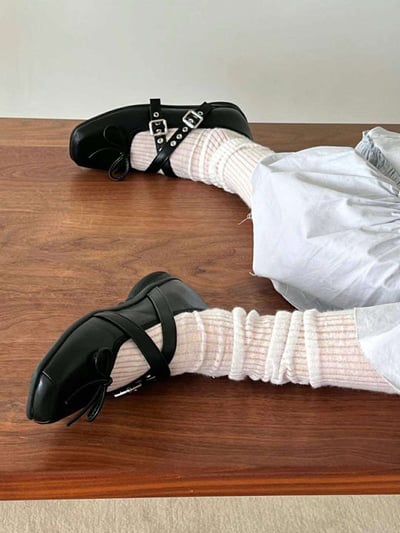 交叉帶芭蕾舞鞋15