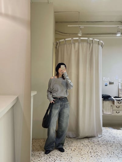 露肩縮袖上衣 ( 3色 / 少量現貨 )4