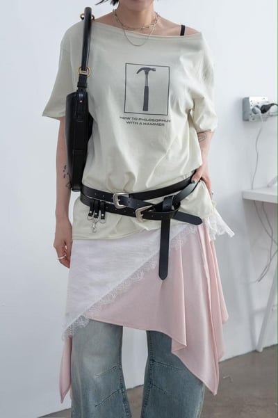 拼接蕾絲三角巾 ( 3色 )7