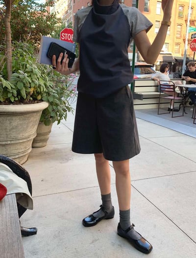 小釦環西裝5分褲 ( 2色 / 少量現貨 )15