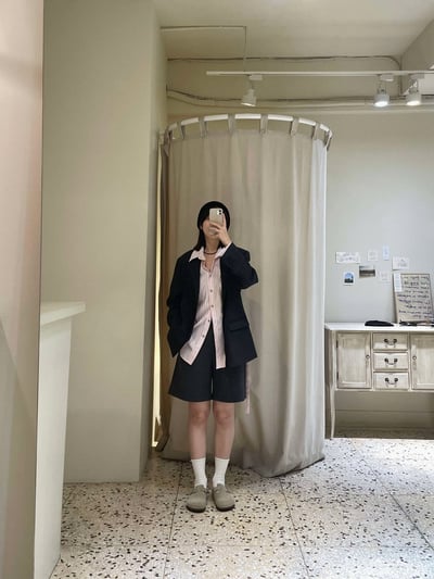 小釦環西裝5分褲 ( 2色 / 少量現貨 )11