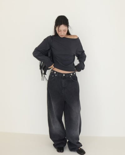 露肩縮袖上衣 ( 3色 / 少量現貨 )16