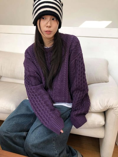 羊毛條紋堆堆帽 ( 5色 / 少量現貨 )12