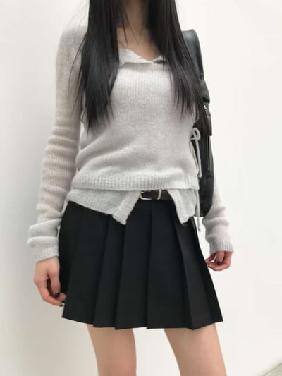 設計師百摺褲裙 ( 2色 / 少量現貨 )1