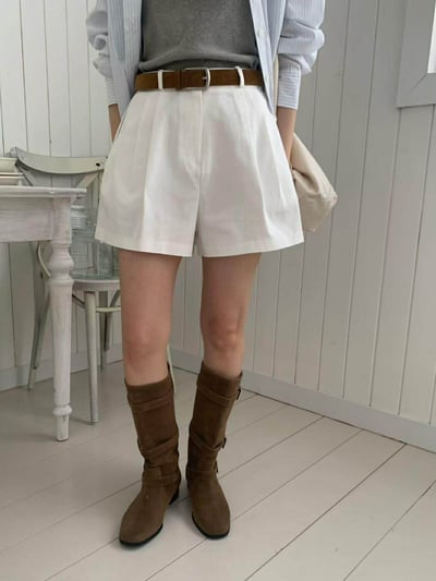 雙打褶短褲 ( 2色 )9