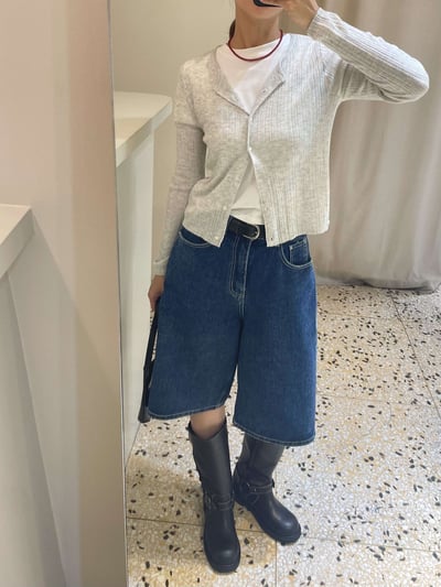 仿舊感釦環中筒靴12