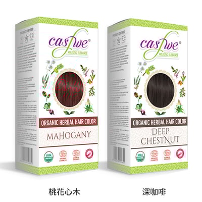 A04 草本頭髮增色粉 (桃花心木 | 深咖啡)1