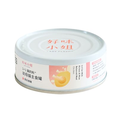 1+1 貓奶粉幼母貓主食罐-厚奶燉雞24入1