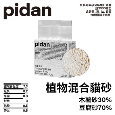木薯豆腐 30%:70% 混合貓砂4包入1