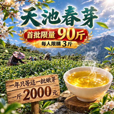 首批90斤├ 天池春芽 ┤每人限購3斤1