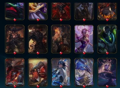 (T58客人分期中請勿下單)League of Legends 英雄聯盟 首付2000元起 主打聯盟高CP值頂號 17款神話棋手 熱門劍仙伊瑞莉雅、K/DA 凱莎、龍宮仙女索娜、靈花祭阿璃等 4款神話棋盤 總聯盟造型1606個 多款熱門造型用不完 喜歡不要錯過唷皆可分期~8