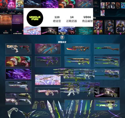 (UD06客人分期中請勿下單)Valorant 特戰英豪 頭期款1500元起 主打絕版冠軍2024套+奧術2.0套+VCT2025爪刀套+EXO套+靈花套+異星2.0套+奇點3.0套+黑波暴徒刀 LOL259造型全傳說 聯盟戰棋奧術吉茵珂絲T1奧利安納等造型一號三玩1