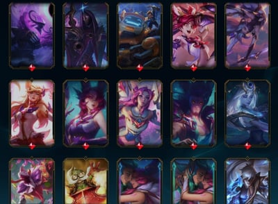 (T58客人分期中請勿下單)League of Legends 英雄聯盟 首付2000元起 主打聯盟高CP值頂號 17款神話棋手 熱門劍仙伊瑞莉雅、K/DA 凱莎、龍宮仙女索娜、靈花祭阿璃等 4款神話棋盤 總聯盟造型1606個 多款熱門造型用不完 喜歡不要錯過唷皆可分期~13