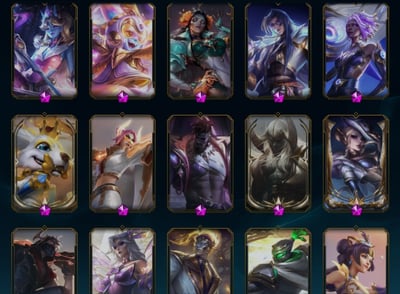 (T58客人分期中請勿下單)League of Legends 英雄聯盟 首付2000元起 主打聯盟高CP值頂號 17款神話棋手 熱門劍仙伊瑞莉雅、K/DA 凱莎、龍宮仙女索娜、靈花祭阿璃等 4款神話棋盤 總聯盟造型1606個 多款熱門造型用不完 喜歡不要錯過唷皆可分期~10