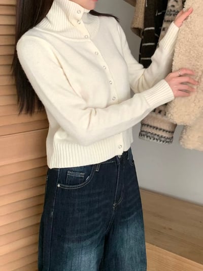 𝐃𝟏𝟏 軟綿綿雪花排釦翻領❄️6