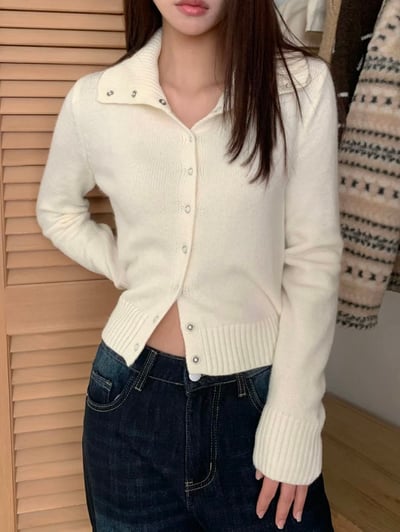 𝐃𝟏𝟏 軟綿綿雪花排釦翻領❄️2