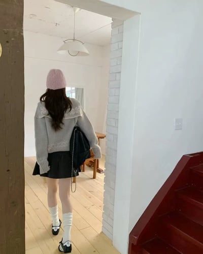 𝐃𝟏𝟑 𝐌𝐞𝐫𝐫𝐲 𝐂𝐡𝐫𝐢𝐬𝐭𝐦𝐚𝐬！聖誕花紋翻領毛衣🧑🏻‍🎄（𝟐 𝐜𝐨𝐥𝐨𝐫𝐬）7